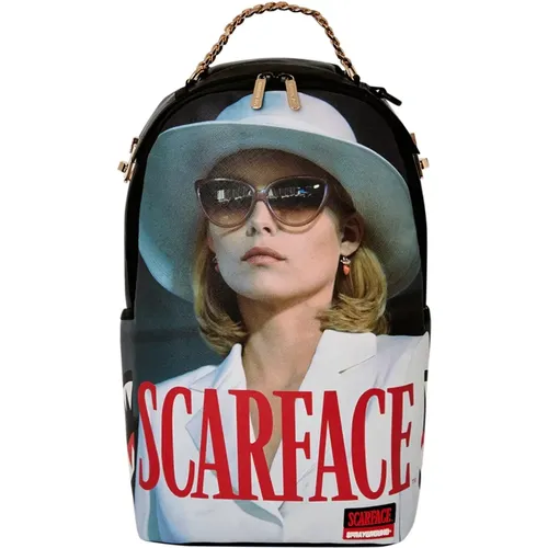 Elvira Scarface Backpack , male, Sizes: ONE SIZE - Sprayground - Modalova