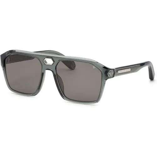 Grey Acetate Sunglasses , male, Sizes: ONE SIZE - Philipp Plein - Modalova