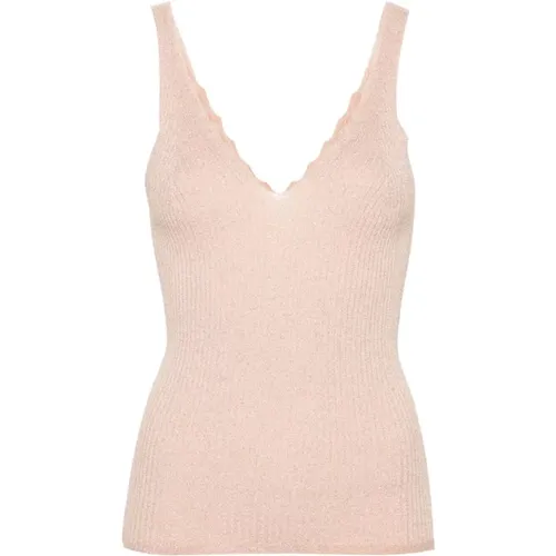 Rosa Lurex Top , Damen, Größe: XL - Twinset - Modalova