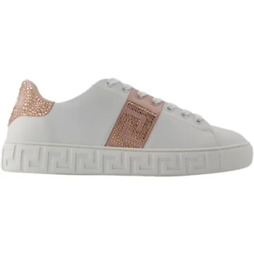 Cotton sneakers , female, Sizes: 6 UK - Versace - Modalova