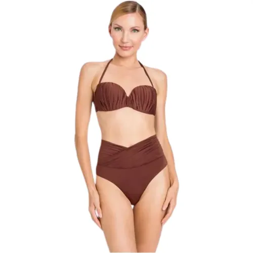 Plissé Bandeau Bikini Set , Damen, Größe: L - Twinset - Modalova