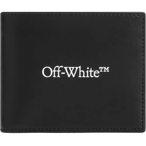 Bookish Bi-fold Leder Geldbörse Schwarz - Off White - Modalova