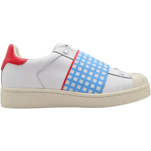 Blue Checkered Slip-On Sneakers , female, Sizes: 5 UK - MOA - Master OF Arts - Modalova