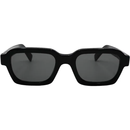 Schwarze Rechteckige Sonnenbrille , unisex, Größe: 52 MM - Retrosuperfuture - Modalova