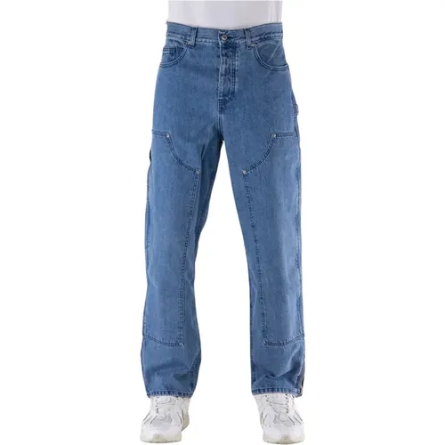 Double Knee Denim Jeans , male, Sizes: M, S, L - Garment Workshop - Modalova