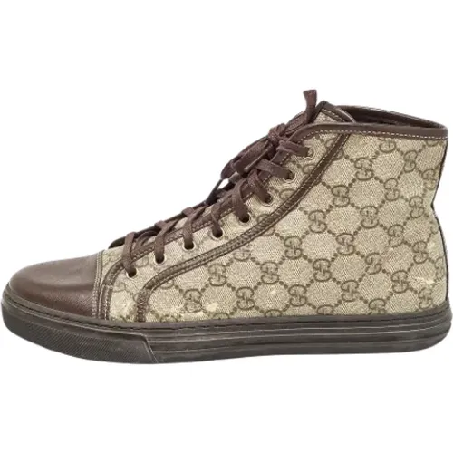 Pre-owned Coated canvas sneakers , male, Sizes: 8 UK - Gucci Vintage - Modalova