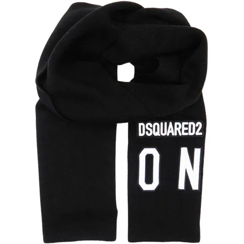 Wollschal mit Besticktem Logo - Dsquared2 - Modalova