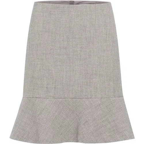 Sophisticated Skirt in Medium Grey Melange , female, Sizes: 3XL - InWear - Modalova