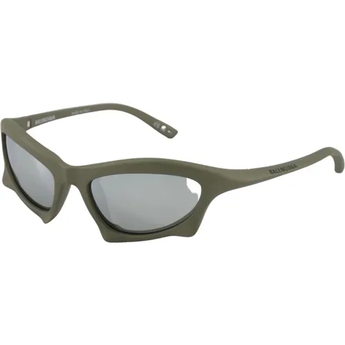 ’s Wrap-Around ‘Bb0229S’ Sunglasses /Gunmetal , unisex, Sizes: 59 MM - Balenciaga - Modalova