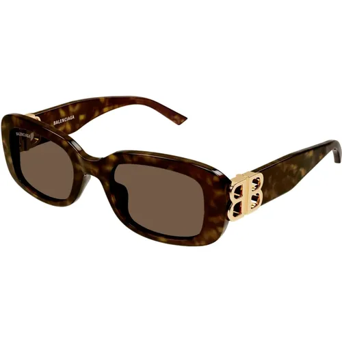 Stylish Sunglasses in Havana/ , female, Sizes: 53 MM - Balenciaga - Modalova