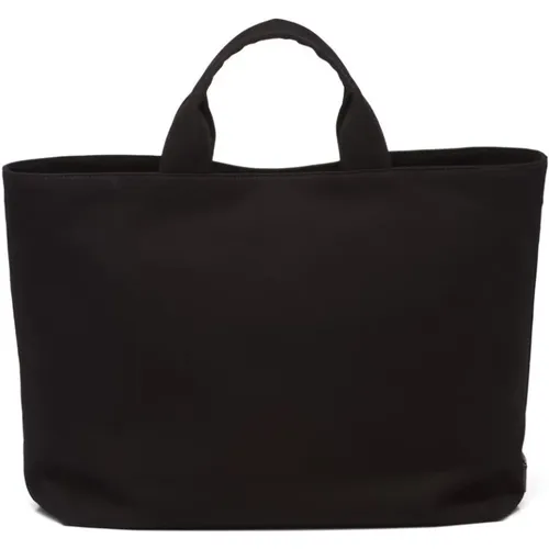 Drill Shopping Bag with Triangle Logo , male, Sizes: ONE SIZE - Prada - Modalova