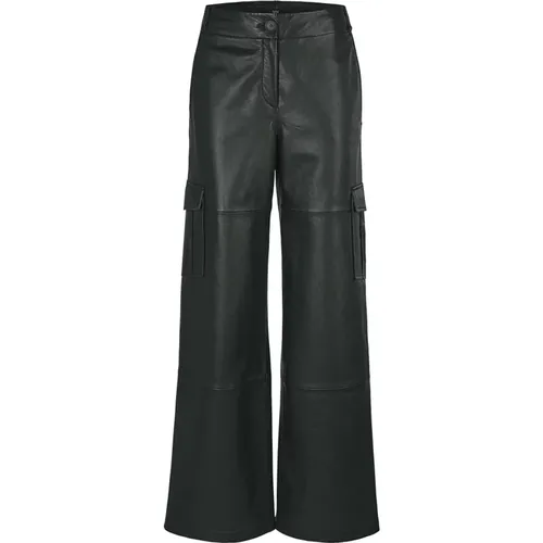 Cargo Leather Pants , female, Sizes: S, XS, M - RIANI - Modalova