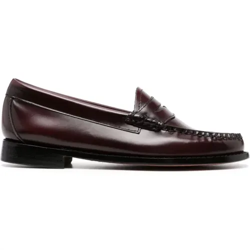Burgundy Penny Loafer Flat Shoes , female, Sizes: 5 1/2 UK, 6 UK, 4 1/2 UK, 7 1/2 UK, 5 UK - G.h. Bass & Co. - Modalova