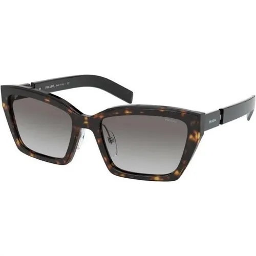 Stylish Sunglasses with Havana Frame and Grey Lenses , male, Sizes: 56 MM - Prada - Modalova