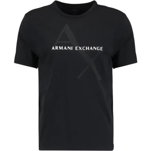 Herren Schwarzes Total T-Shirt , Herren, Größe: XL - Armani Exchange - Modalova