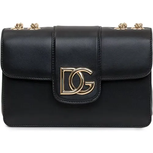 Leather Shoulder Bag , female, Sizes: ONE SIZE - Dolce & Gabbana - Modalova