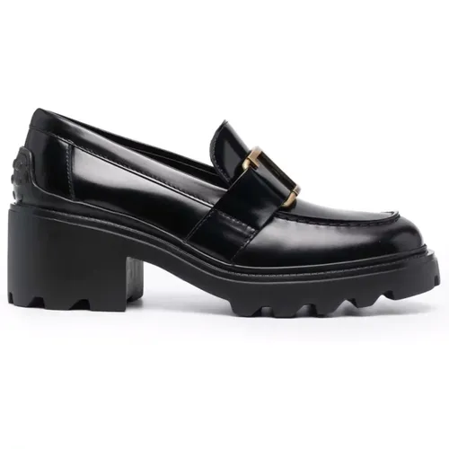 Elegant Closed Mid Heel Loafers , female, Sizes: 8 UK, 4 UK - TOD'S - Modalova