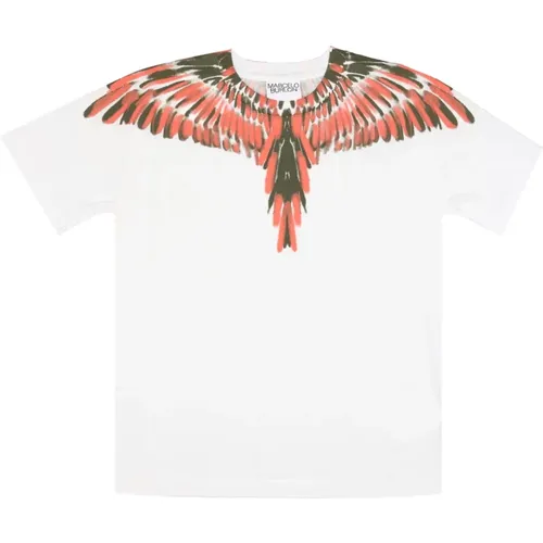 Mehrfarbiger Flügeldruck Jungen T-Shirt - Marcelo Burlon - Modalova