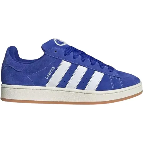 Blaue Leder Schnürschuhe Gummisohle - Adidas - Modalova