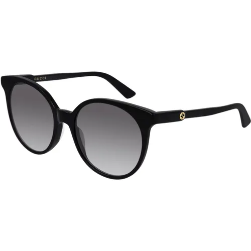 Schwarze/Graue Sonnenbrille , Damen, Größe: 54 MM - Gucci - Modalova