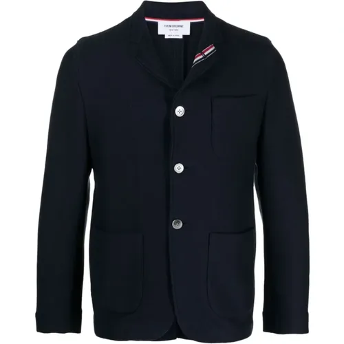 Knitted Jacket with RWB Stripe , male, Sizes: L, M - Thom Browne - Modalova