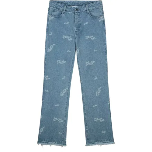 Wavy AOP Jeans , female, Sizes: L, XS, M, S - Olaf Hussein - Modalova