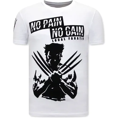 T-Shirt Wolverine X Man mit Druck , Herren, Größe: S - Local Fanatic - Modalova