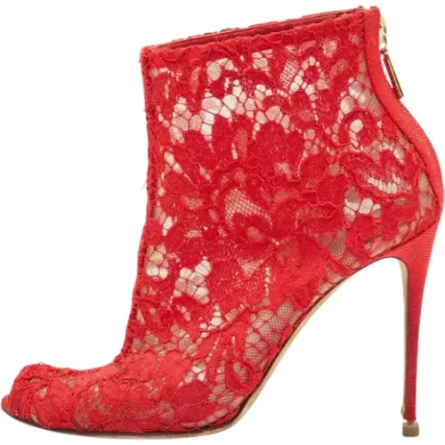 Pre-owned Lace boots , female, Sizes: 3 UK - Dolce & Gabbana Pre-owned - Modalova