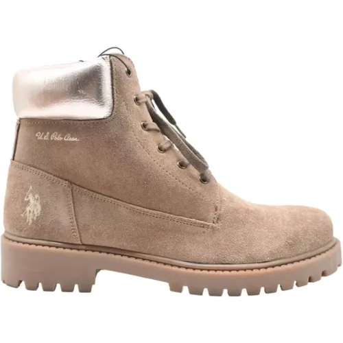 Suede Tau Boots , female, Sizes: 8 UK - U.s. Polo Assn. - Modalova