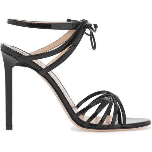 Glossy Criss-Cross Leather Sandals , female, Sizes: 5 UK, 3 UK, 7 UK - Tom Ford - Modalova