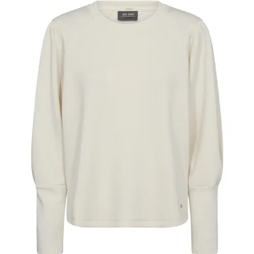 Puffärmel-Sweatshirt Ecru , Damen, Größe: L - MOS MOSH - Modalova