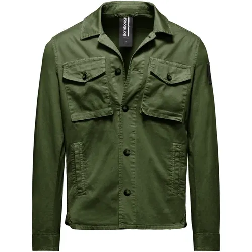 Multipocket Shirt-Jacket , male, Sizes: 2XL, 3XL, L - BomBoogie - Modalova