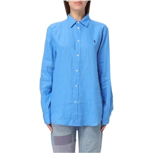 Relaxed-Fit Linen Shirt , female, Sizes: L - Polo Ralph Lauren - Modalova