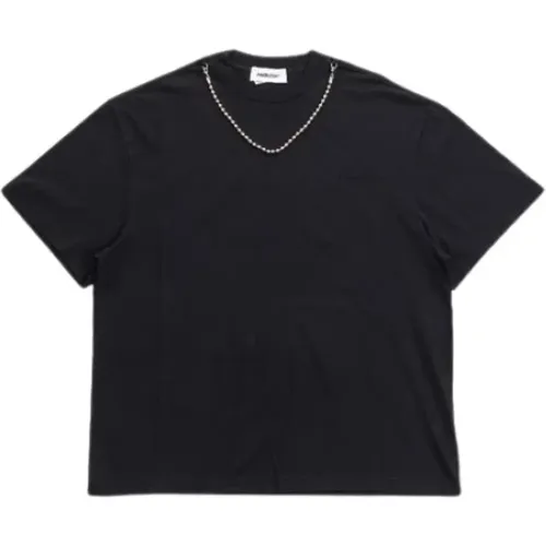Schwarzes Ballchain T-Shirt , Damen, Größe: XS - Ambush - Modalova