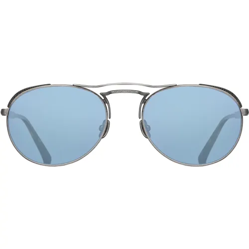 Antique Silver/Cobalt Blue Sunglasses , unisex, Sizes: 58 MM - Matsuda - Modalova