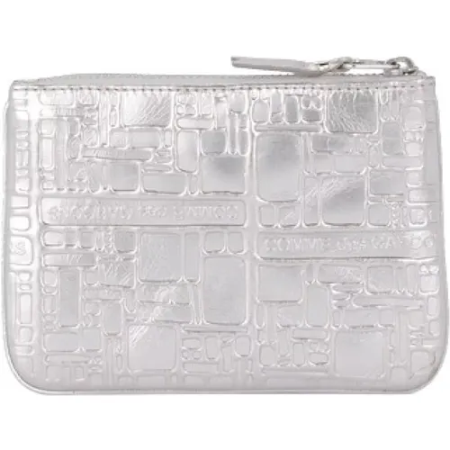 Geprägte Silber Leder Brieftasche - Comme des Garçons - Modalova