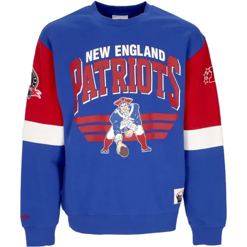 New England Patriots Crewneck Sweatshirt , Herren, Größe: M - Mitchell & Ness - Modalova