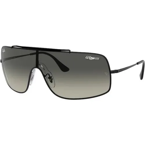 Schwarze Graue Aviator Sonnenbrille Wings III,Schwarzer Rahmen Graue Linse Sonnenbrille - Ray-Ban - Modalova