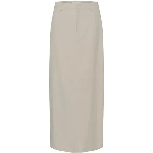 Linen High Waist Skirt - Ancient Scroll , female, Sizes: S, L, M, XL - Gestuz - Modalova