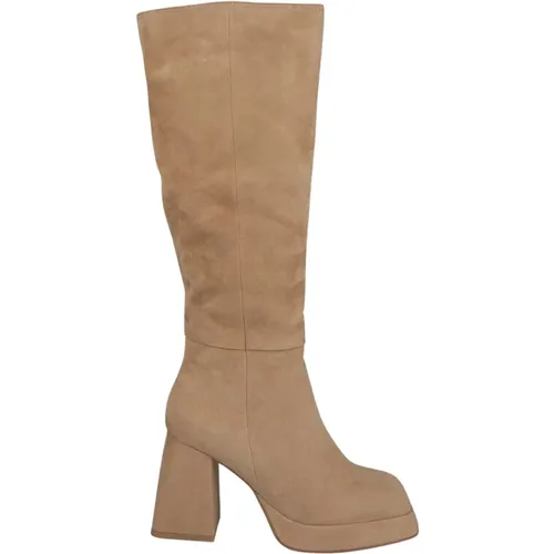 Square Toe Leather Ankle Boots , female, Sizes: 2 UK, 5 UK, 4 UK, 3 UK, 7 UK, 6 UK - Alma en Pena - Modalova