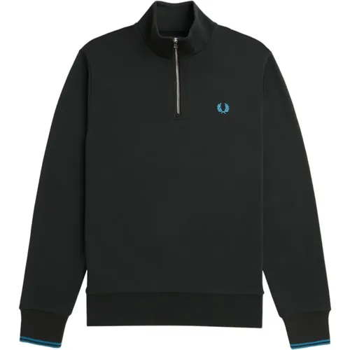 Grüne Pullover Kollektion , Herren, Größe: M - Fred Perry - Modalova