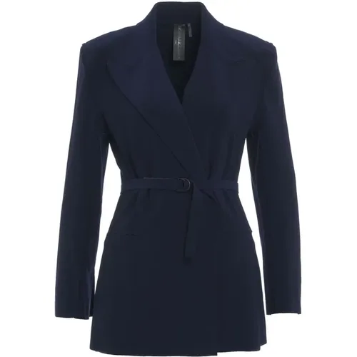 Blauer Doppelreihiger Blazer Eleganter Stil , Damen, Größe: M - Norma Kamali - Modalova