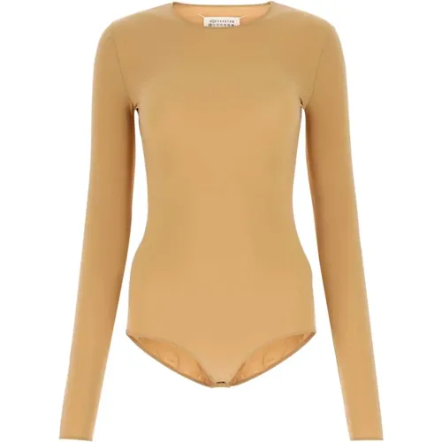 Stretch Nylon Bodysuit in Hautrosa , Damen, Größe: 2XS - Maison Margiela - Modalova