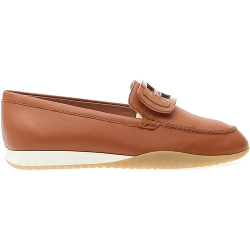 Womens Shoes Loafer Cuoio Ss24 , female, Sizes: 5 1/2 UK, 2 UK, 6 UK, 3 1/2 UK, 4 UK, 5 UK, 4 1/2 UK, 3 UK - Hogan - Modalova