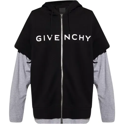 Oversized Zip-Up Hoodie , male, Sizes: S - Givenchy - Modalova