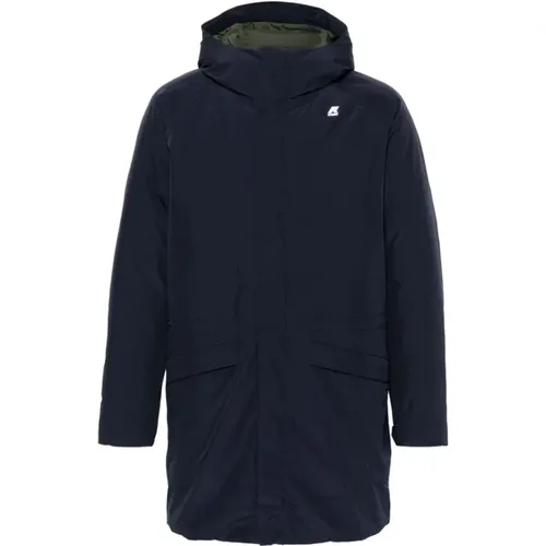 Navy Waterproof Coat , male, Sizes: 3XL - K-way - Modalova