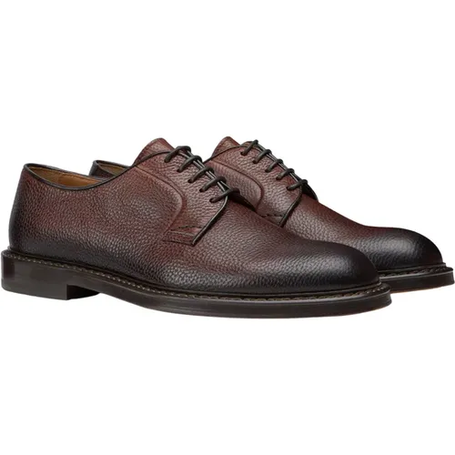 Burnt + Dark Brown Derby Shoes , male, Sizes: 10 UK - Doucal's - Modalova