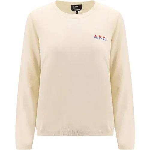 Women Clothing Knitwear White Aw23 , female, Sizes: M - A.p.c. - Modalova