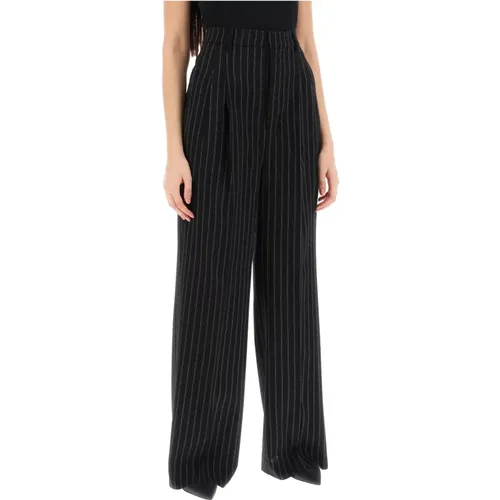 Weite Pinstripe Hose , Damen, Größe: S - Ami Paris - Modalova