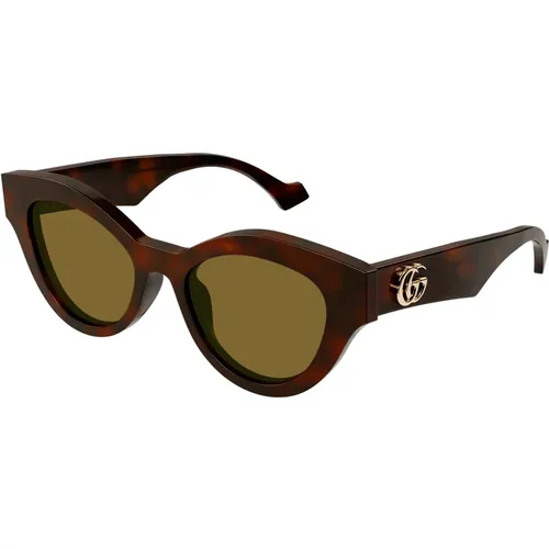 Havana/ Sunglasses Gg0957S , female, Sizes: 51 MM - Gucci - Modalova